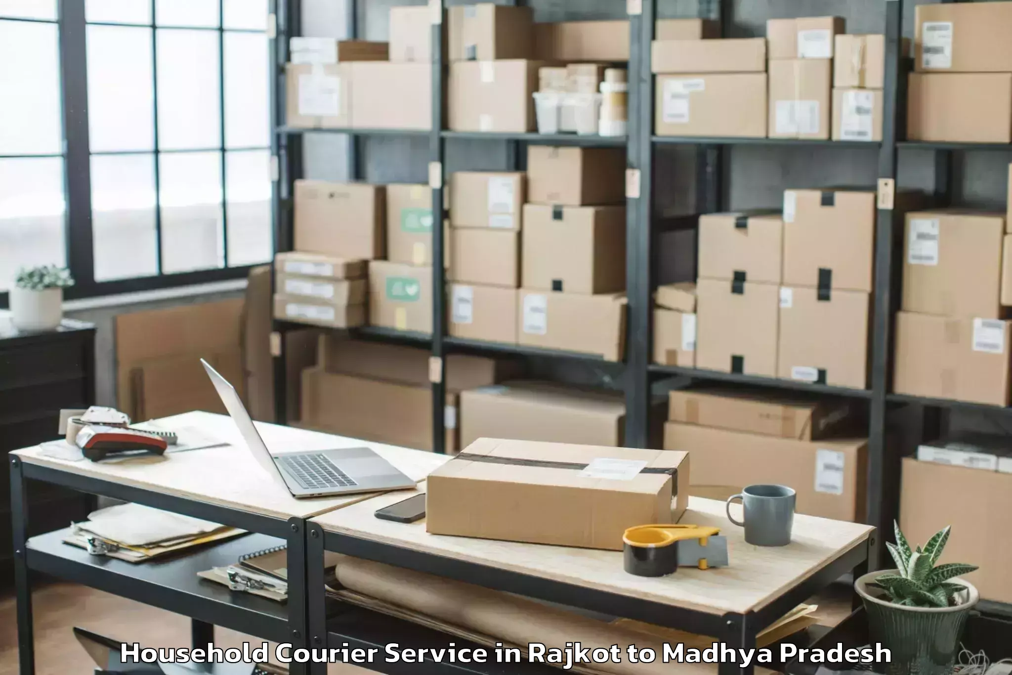 Hassle-Free Rajkot to Maharajpur Household Courier